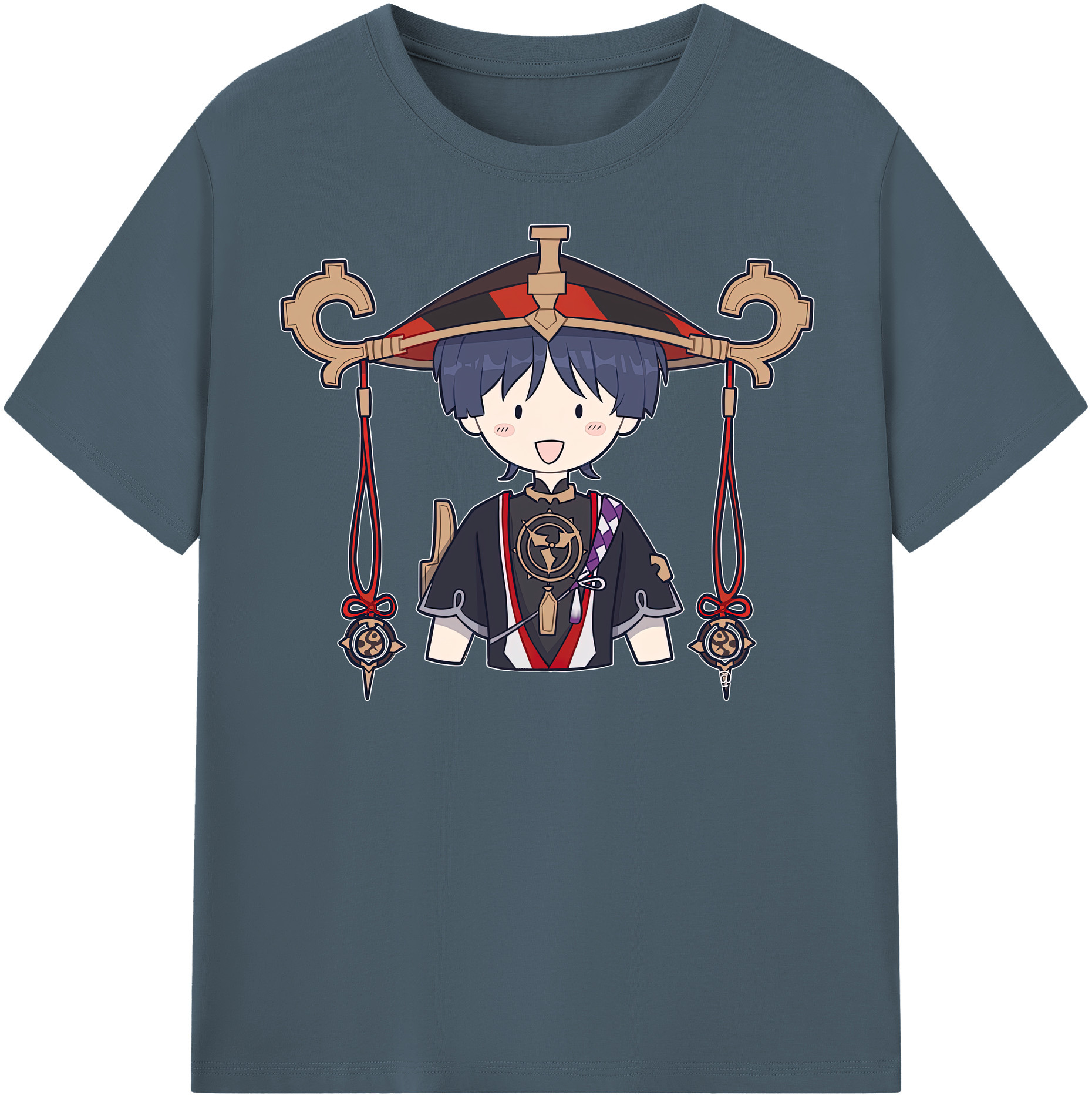 げんし神 さんペい genshin Sanpei 綿100％半袖Tシャツ（フロントプリント）
